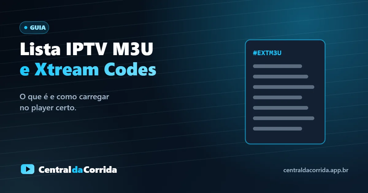 Lista IPTV M3U: o que é, como carregar no player e por que a grátis cai no jogo